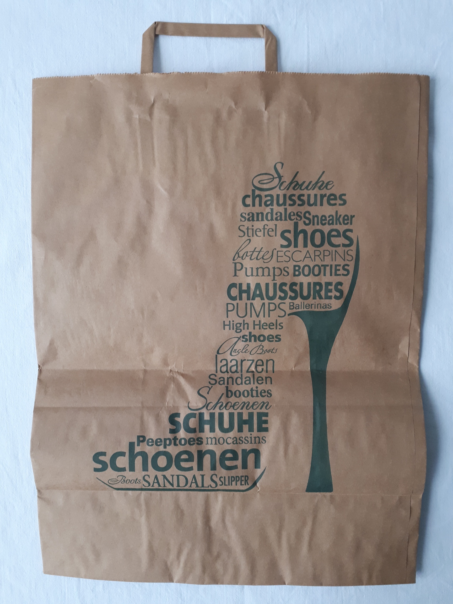 Papier Tragetasche Schuhe groß