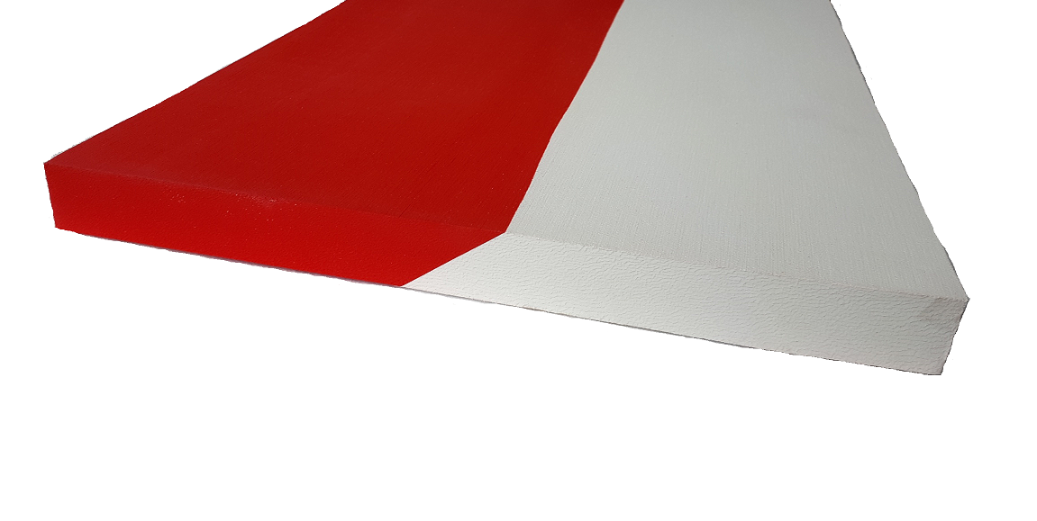 OP Frässtreifen rot/weiss