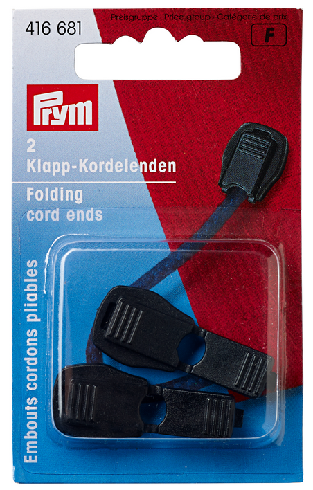 Prym Klappkordelenden 416681 schwarz